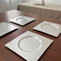 Sottopiatti inox quadrati design