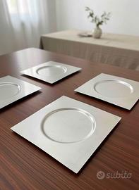 Sottopiatti inox quadrati design
