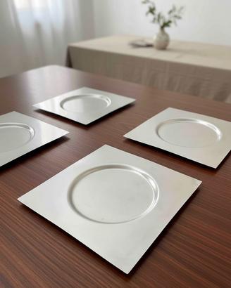 Sottopiatti inox quadrati design