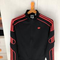 Tuta adidas nera e arancione