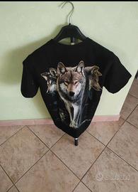 T-shirt uomo Grafica lupo Rock Eagle
