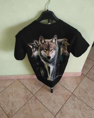 T-shirt uomo Grafica lupo Rock Eagle