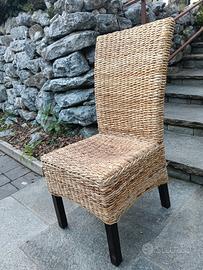 n.4 sedie banano arredo giardino