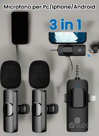 🎤 Microfono Wireless Lavalier – Audio Cristallino