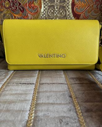 Borsa Mario Valentino-pelle effetto saffiano LIME