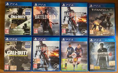 Set sei Giochi PS4 + 2 omaggio (COD, battlefield)