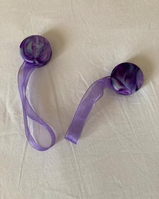 Coppia di fermatende a calamita viola
