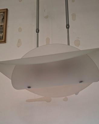 Lampadario a vela vetro satinato bianco alta gamma