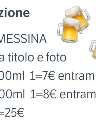4 bicchieri birra Messina