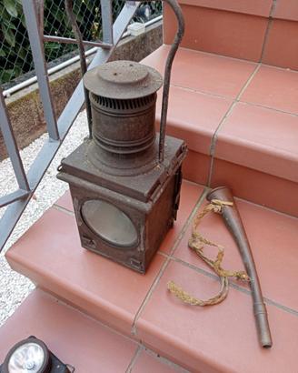 Lampada segnalazione carburo treno e tromba