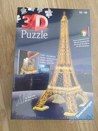 Puzzle 3D "La Tour Eiffel" con led multicolore