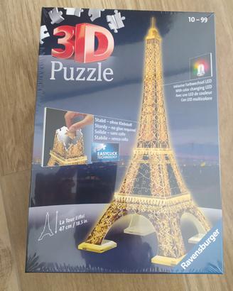 Puzzle 3D "La Tour Eiffel" con led multicolore