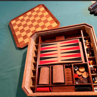 RAROsetGIOCOtavoloBACKGAMMONdamaLEGNOacaciaVINTAGE