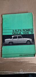 Manuale uso e manutenzione Alfa Romeo Giulia 1300
