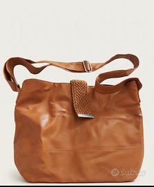 Borsa a tracolla cuoio / marrone chiaro