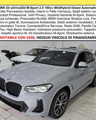 BMW X4 20d M-Sport Tetto Navi CAM LED Clima3Zone M