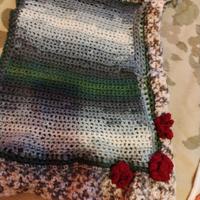 copertina strato fatto di Lana ad uncinetto