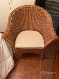 Poltrona in vimini, condizioni eccellenti