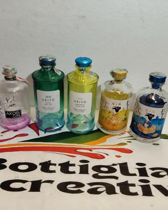 6 BOTTIGLIE VUOTE DI GIN GIAPPONESE COPPIE 
