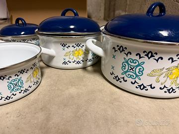 BATTERIA 7 PEZZI AMALFI IN ACCAIO