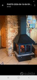 camino a legna con ventilatore 