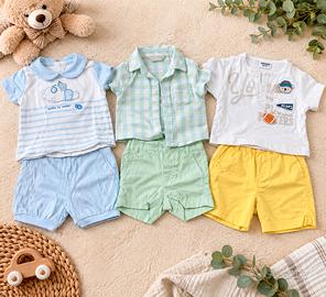  Lotto 3 completini estivi bambino 3-6 mesi ☀️