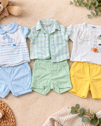  Lotto 3 completini estivi bambino 3-6 mesi ☀️