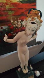 Scultura in ceramica policroma smaltata Lenci 