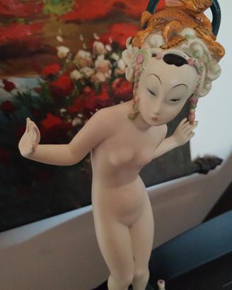 Scultura in ceramica policroma smaltata Lenci 