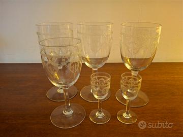 bicchieri in cristallo vintage