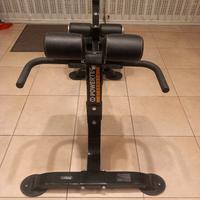 Hyperextension/Crunch + Leg Press 