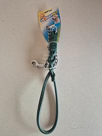 Guinzaglio in cuoio con catena nuovo