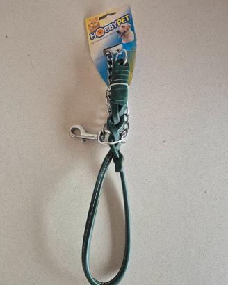 Guinzaglio in cuoio con catena nuovo