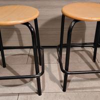 Coppia di sgabelli fissi vintage