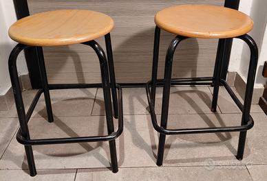 Coppia di sgabelli fissi vintage