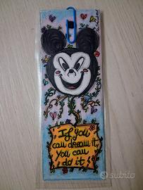 segnalibro rigido artigianale Disney, Mickey mouse