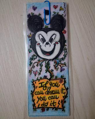 segnalibro rigido artigianale Disney, Mickey mouse