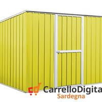 Casetta box giardino Acciaio 260x185 85kg giallo