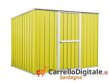 Casetta box giardino Acciaio 260x185 85kg giallo