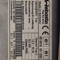 Webasto Thermo Top V. Cod. 9013858E