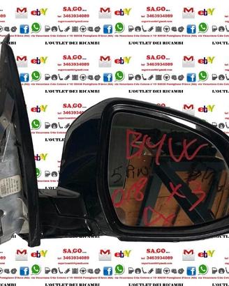 SPECCHIETTO ELETTRICO DESTRO BMW X3 G01 F97 XDRIVE