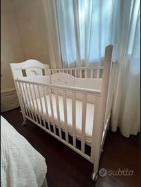 Lettino neonato + materassino+paracolpi