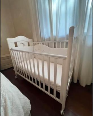 Lettino neonato + materassino+paracolpi