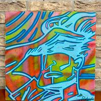 Quadro tela "Vedetta" - Saló - anni '90 - 50×50