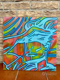 Quadro tela "Vedetta" - Saló - anni '90 - 50×50