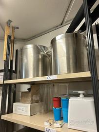 2 pentole professionali inox induzione 55L e 41L