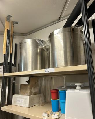 2 pentole professionali inox induzione 55L e 41L
