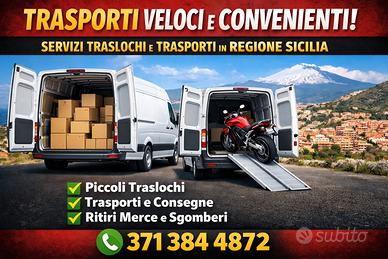 Trasporto moto e merci in tutta la Sicilia