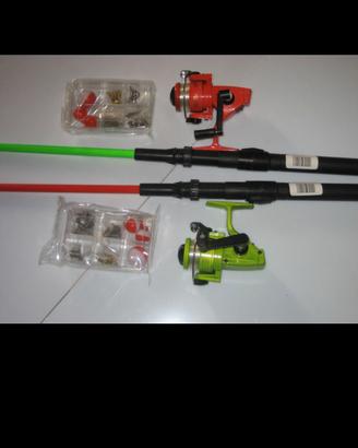 1 CANNE DA LANCIO PER BAMBINI CON ACCESSORI 