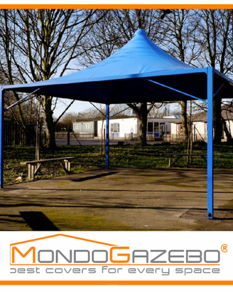 Gazebo SUN PLUVIO resistente al vento con grondaia